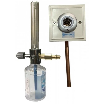 Увлажнитель кислорода Медика Y-002 с расходомером и настенным газовым клапаном