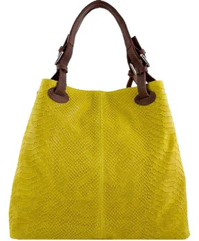 Женская кожаная сумка Italian bags DB6929 yellow