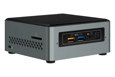 Неттоп Intel NUC (BOXNUC6CAYH); Intel Celeron J3455 (1.5-2.3 ГГц) / без ОЗУ (2xSO-DIMM) / без HDD (SATA) / без ОП / INTEL HD Graphics / LAN / Wi-Fi / Bluetooth / кардридер / без ОС / черно-серый