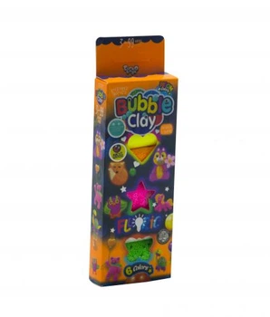 Набір для творчості Bubble Clay Fluoric 70 г пластиковий шариковий пластилін для дітей що світиться в темряві