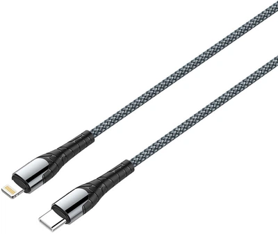 Кабель ColorWay Type-C - Apple Lightning (PD Fast Charging) 3.0А (30W) 1 м Grey (CW-CBPDCL033-GR)