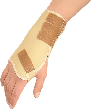 Повязка медицинская эластичная лучезапястная с жесткой вставкой Tonus Elast 0210 №2 для левой руки Бежевая 1 шт (4750283020696)