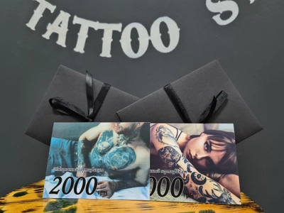 Подарочный сертификат на татуировку в Студии "Fusion" номиналом 2000 гривен