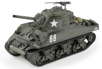 Танк на радиоуправлении M4A3 Sherman HENG LONG 3898-1 стреляет пульками