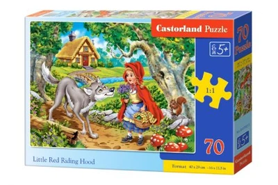 Пазли Castorland Червона шапочка 70 елементів розвиваючі для дітей на логіку та дрібну моторику рук різнокольорові