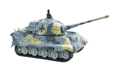Танк микро на радиоуправлении 1:72 King Tiger со звуком (серый, 49MHz) (GWT2203-4)