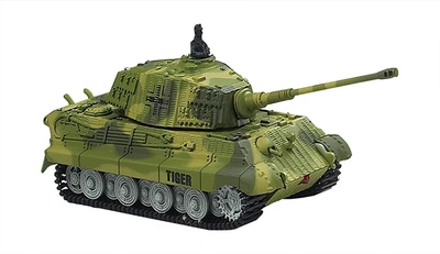 Танк микро на радиоуправлении 1:72 King Tiger со звуком (зеленый, 27MHz) (GWT2203-1)