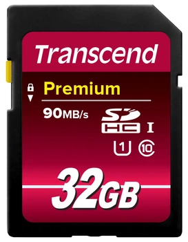 Карта памяти Transcend 32Gb SDHC class 10 UHS-I Premium (TS32GSDU1)