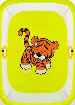 Манеж Qvatro LUX-02 мелкая сетка желтый (tiger)