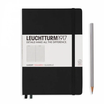 Блокнот Leuchtturm1917 средний А5 Черный в точку 14,5х21 см (329398) (4004117327964)