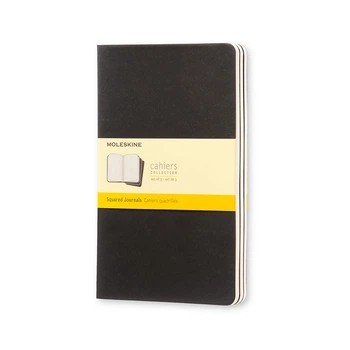 Блокнот Moleskine Cahier Черный средний 80 страниц в клетку 13х21 см (9788883704963)