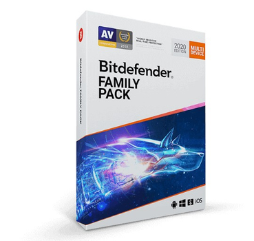Лицензионный антивирус BitDefender Family Pack 2020 - комплексная защита 15 устройств семейного круга! (1 лиц, 15 устройств, 2 года)