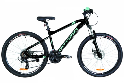 Велосипед 26" Optimabikes F-1 AM 14G DD алюминиевый 2019 (черно-бирюзовый (м)) OptimaBikes OPS-OP-26-148