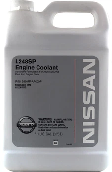 Концентрат антифриза Nissan L248SP Engine Coolant 3.78 л Зеленый (999MPAF000P)