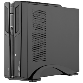 Корпус Slim LP S603 BK Встроенная акустика + Блок питания MATX 400W 8см