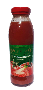 Упаковка томатного соку Бессарабка з м'якоттю і сіллю, прямого віджиму 12 X 0.3 L