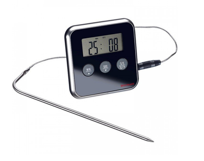 Электронный кухонный термометр с выносным щупом UNi Thermometer черный