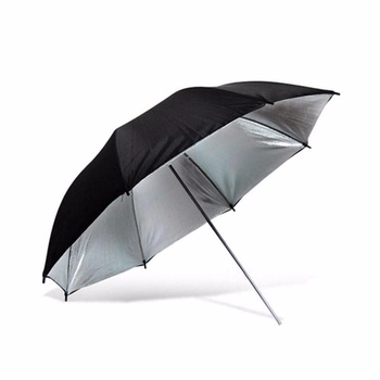 Фото-зонт черно-серебряный на отражение Arsenal 110 см