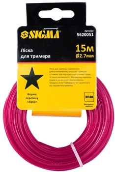 Леска для триммера Sigma звезда Ø2.7 мм 15 м (5620051)