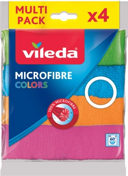Салфетка микрофибра Vileda Microfibre Color 4 шт (4023103192577)