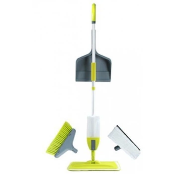 Мульти швабра с распылителем Supretto Multi Spray Mop Салатово-серая