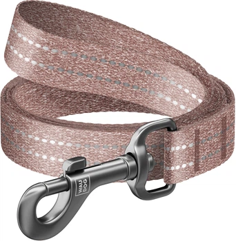 Поводок для собак из восстановленного хлопка Collar WAUDOG Re-cotton светоотражающий, S, Ш 15 мм, Дл 200 см (03046)