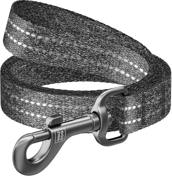 Поводок для собак из восстановленного хлопка Collar WAUDOG Re-cotton светоотражающий, L-XL, Ш 25 мм, Дл 300 см (032111)