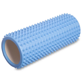 Массажный ролик для рук и ног роллер Grid Roller Zelart 33x12 см FI-1730 Голубой
