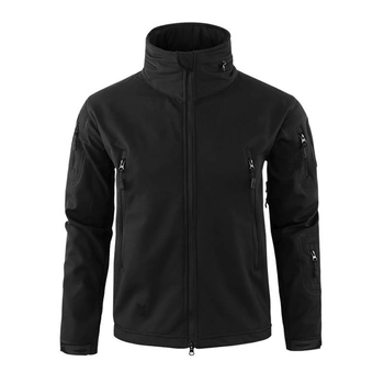 Тактична куртка № 2 Lesko A012 Black L чоловіча тепла