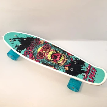Пенни Борд Детский С Рисунком На Деке И Светящимися Колесами Best Board (S 29661) Доска 55см