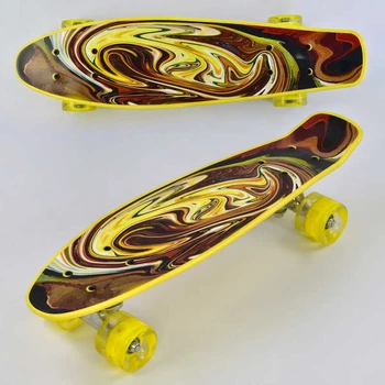 Пенни борд (Р 13609) Best Board, доска=55см, колёса PU, СВЕТЯТСЯ, d=6см