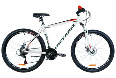 Велосипед 27.5" Optimabikes MOTION AM 14G DD алюминиевый 2019 (бело-красно-ED) OptimaBikes OPS-OP-27.5-038