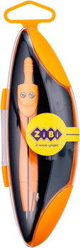 Циркуль ZiBi Start Neon у футлярі із запасним грифелем Жовтогарячий (ZB.5323NS-08)
