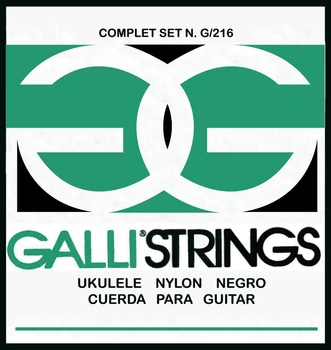 Струни для укулеле Gallistrings G216B (.022-.032), Black Nylon