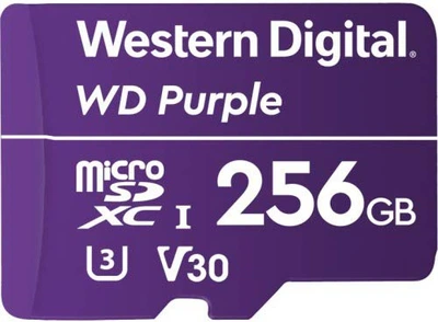 Карта памяти Western Digital WD Purple microSDXC 256GB Class 3 UHS-I V30 (WDD256G1P0A)