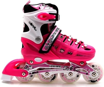 Раздвижные детские ролики Scale Sports, размер 37-41.5, Розовые