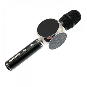 Беспроводной караоке микрофон SU-YOSD YS-63 Silver-Blac можно использовать как MP3-плеер, переносную колонку и караоке-микрофон