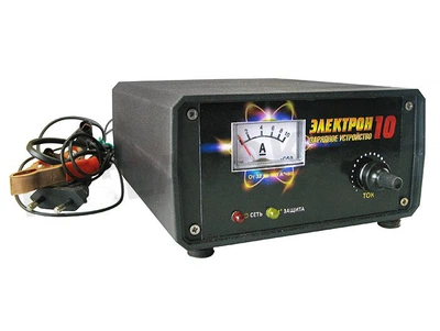Зарядное устройство для автомобильного аккумулятора Электрон-М 10А 12V импульсное с регулировкой
