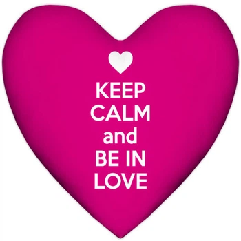 Подушка сердце Keep calm and be in love 37x37 см