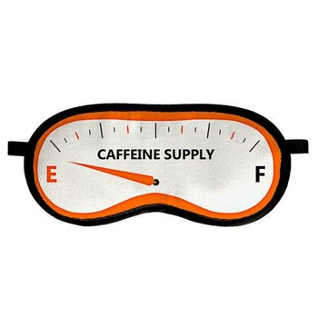 Маска для сна с принтом, дорожная повязка для глаз, бархат Caffeine supply 18,5×8,5 см