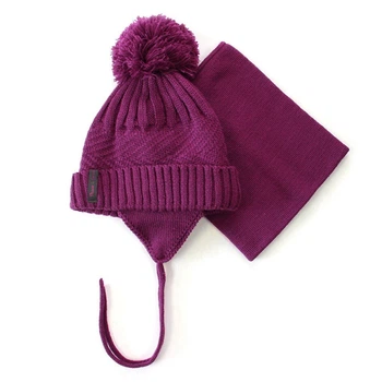 Зимовий комплект (шапка на підкладці і бафф) Peluche&Tartine F17ACC72EF-Amethyste аметист 50-52 см (F17ACC72EF-Amethyste-3/5)