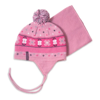 Зимний комплект (шапка на подкладке и бафф) Peluche&Tartine F18ACC64EF-Vintagepink нежно-розовый 50-52 см (F18ACC64EF-Vintagepink-3/5)
