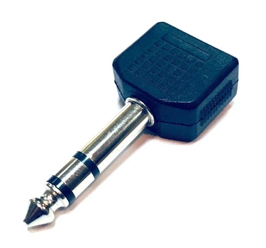 Переходник Avzhezh A0019 2 х мини джек - 1/4 джек