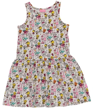 Платье LC Waikiki 122 см Бело-розовое (LCW Dress-018-0)