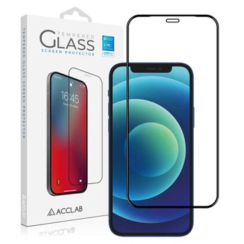Защитное стекло ACCLAB Full Glue для iPhone 12 Pro Max - Black