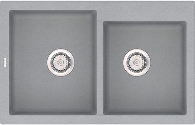 Кухонная мойка гранит VANKOR Orman OMP 05.80 Gray + сифон двойной VANKOR Стандарт
