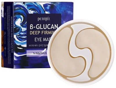 Супер укрепляющие патчи под глаза Petitfee B-Glucan Deep Firming Eye Mask с бета-глюканом 60 шт (8809508850504)