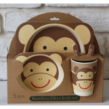 ЭКО Детская посуда из бамбука Bamboo Fibre Funny Kids Set