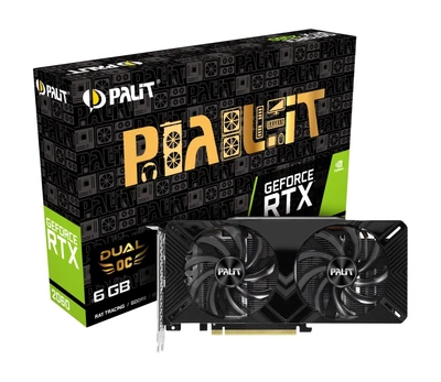 Видеокарта GF RTX 2060 6GB GDDR6 Dual OC Palit (NE62060S18J9-1160A)