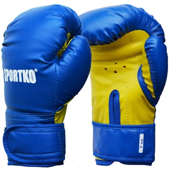 Боксерские перчатки SportKo ПД-2-7-OZ синие
